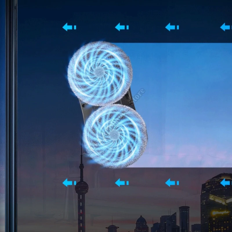Window Cleaning Robot Automatically Plans Routes Using Dual Wheels Dual Suction Clean Glass Electric Window Cleaning Machine