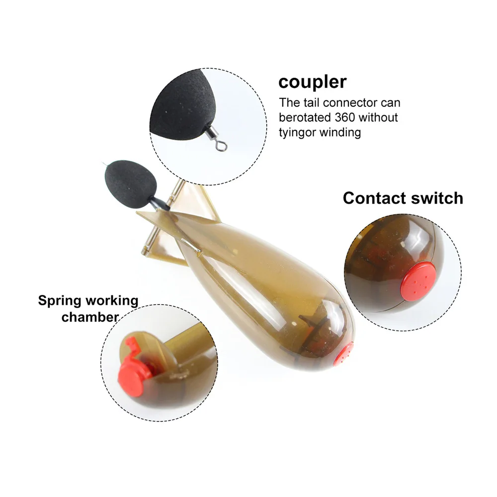 Float Tail Carp Fishing Spod Bait Rocket Feeder Pellet Boilie Launcher Long Cast Carp Bait Feeding Tackle - view 3