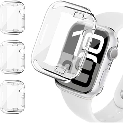 4PCS Clear Case Screen Protector Cover for Apple Watch Series 10 9 8 7 6 5 4 3 Ultra 2 1 42mm 46mm 40mm 44mm 41mm 45mm 38mm 49MM
