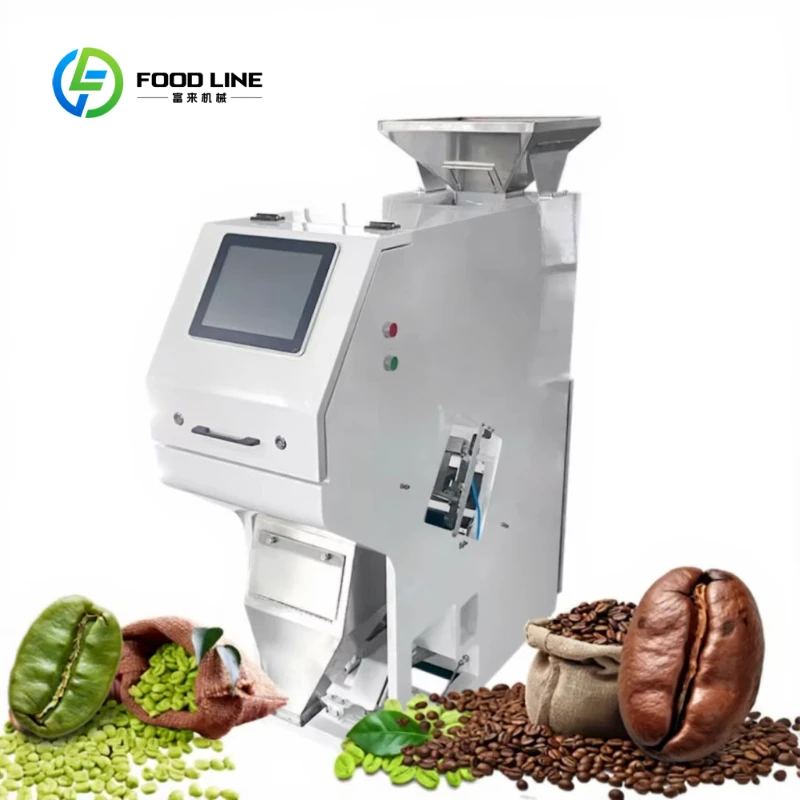 Customized Coffee Bean Color Sorter Machine Small Roasted Green Coffee Beans Color Sorting Classification Equipment