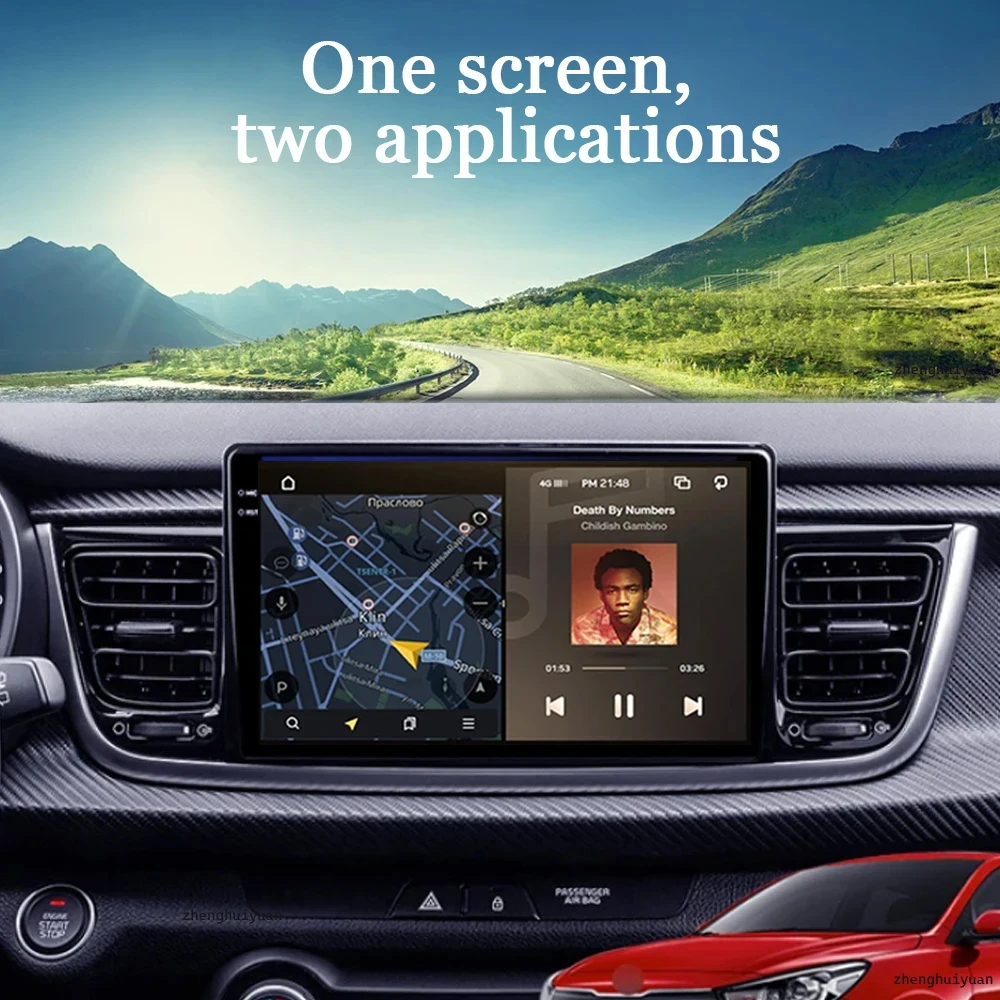 Android 16 Carplay Auto Car Radio GPS Multimedia Video Player Stereo BT For Kia RIO Stonic YB 2016 - 2022 WIFI 4G DSP RDS
