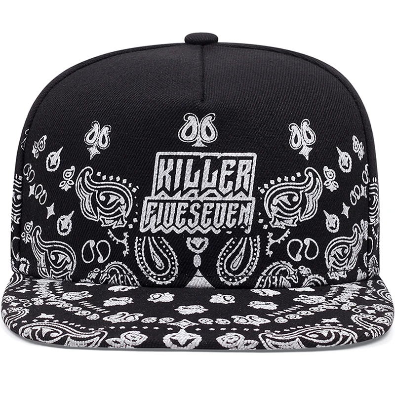 2025 New West Coast Cashew Flower Street Hip Hop Hat Outdoor Cycling Skateboard Hat Sunshade Hat Neutral Flat Edge Baseball Hat