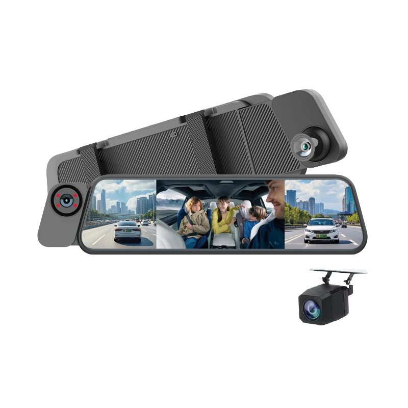 10 Inch IPS WiFi G-Sensor Mirror 3 Channel 4K Dash Cam Car DVR With 1 Year Warranty Blind Spot Recorder Video Recorder