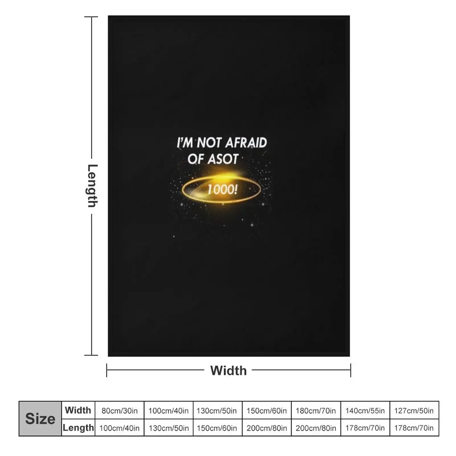 ASOT 1000 - I'm not afraid of ASOT 1000 - A State of Trance Throw Blanket couch cozy soft plush fuzzy picnic outdoor blanket