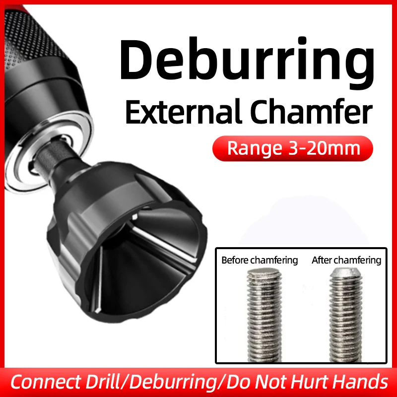 Deburring External Chamfer Tool Remove Burr Clean Bolt Tools Cutter Bolts Thread Fillet Trimming Knife Accessories 3-20mm 5-25mm