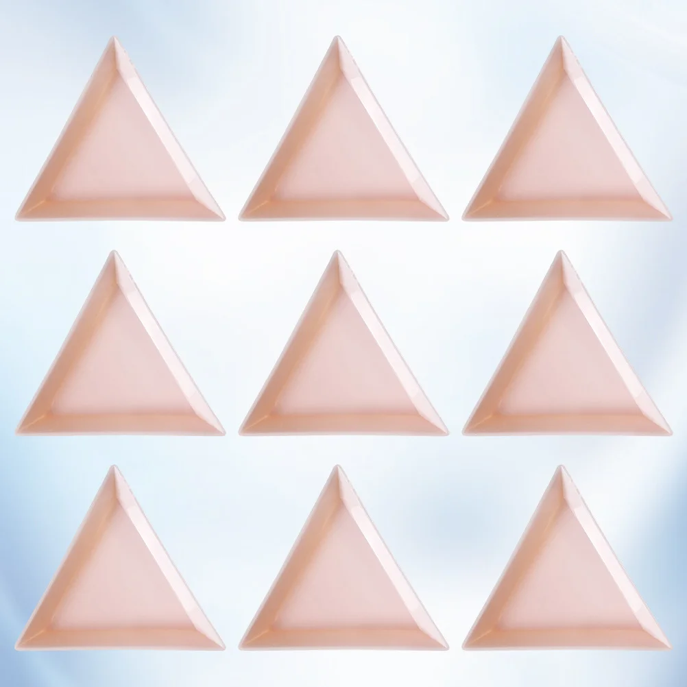 Plateau de rangement triangulaire pour Nail Art, 80 pièces, outils de manucure Premium pour l'organisation des diamants, plateaux de conception triangulaire biseautée pour les ongles