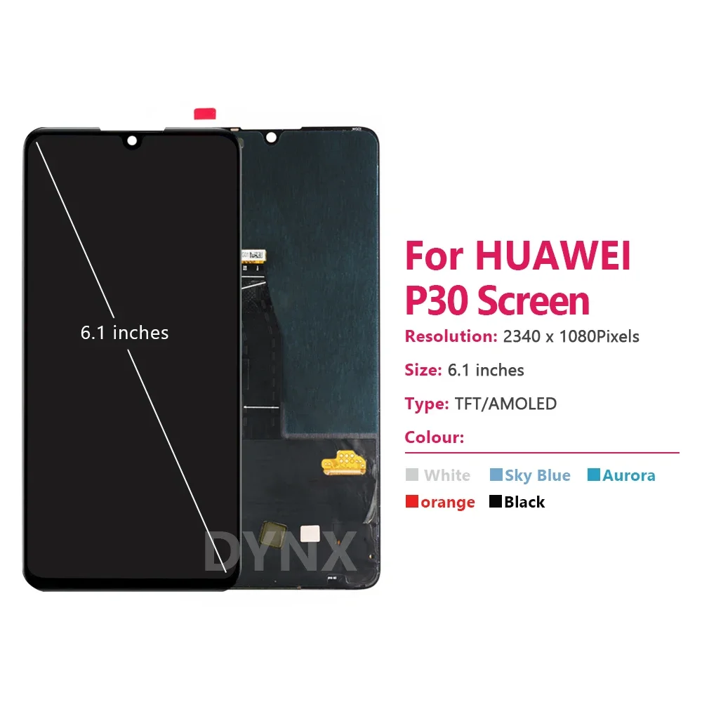 6.1'' OLED For Huawei P30 LCD Display ELE-L29 ELE-L09 ELE-L04 LCD Touch Screen Digitizer P30 Display Assembly Replacement Parts