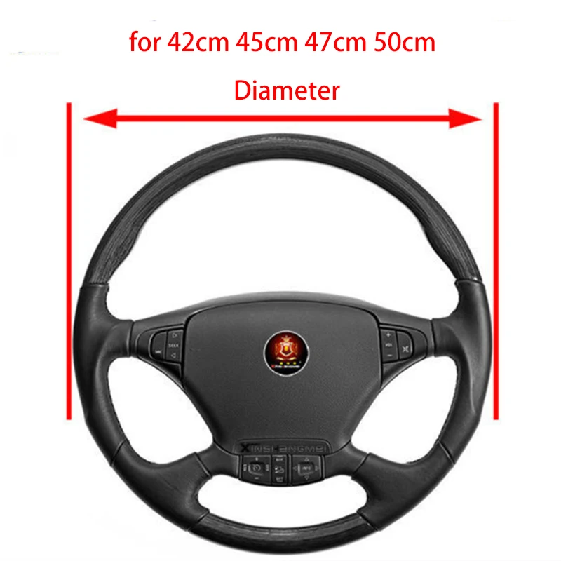 Large Size Car Truck Steering Wheel Cover for Truck Bus Leather Steering Wheel Cover Interior Accessories 42cm 45cm 47cm 50CM