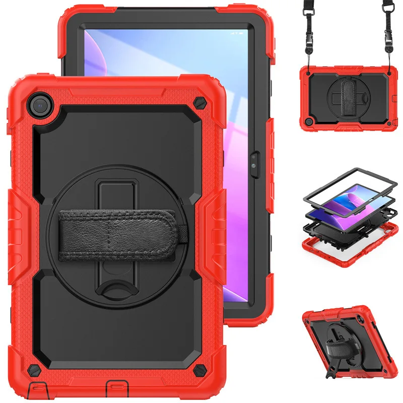 

Shockproof Case For Lenovo Xiaoxin Pad 10.6 TB125FU TB128XU/FU M10 Plus 10.6" Kickstand Cover with Screen Protector+Handle Strap