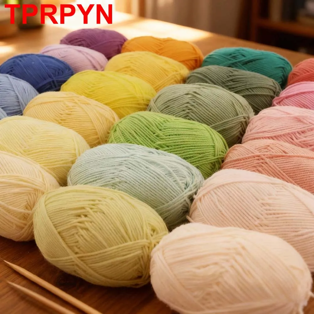 50g 4 strand Milk Cotton Knitting Yarn Threads to knit Wool Yarns for Crochet Cotton Yarn for sweater blanket hat doll amigurumi