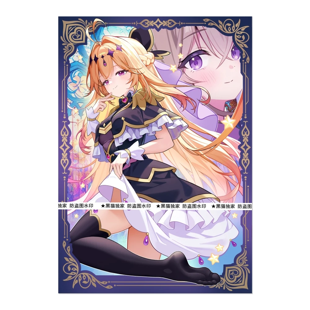 

Набор из 60 штук 63x90 мм для самостоятельного изготовления Yu-Gi-Oh! Защитные чехлы для карт Moria Ruruka с цветным эффектом, для аниме-карт, подарок, игрушки