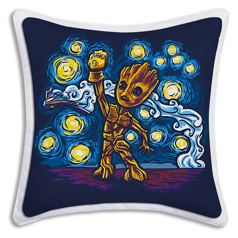 Guardians of the Galaxy Pillow Covers Cartoon Sofa Decorative Home Double-sided Printing Short Plush Cute Cushion Cover