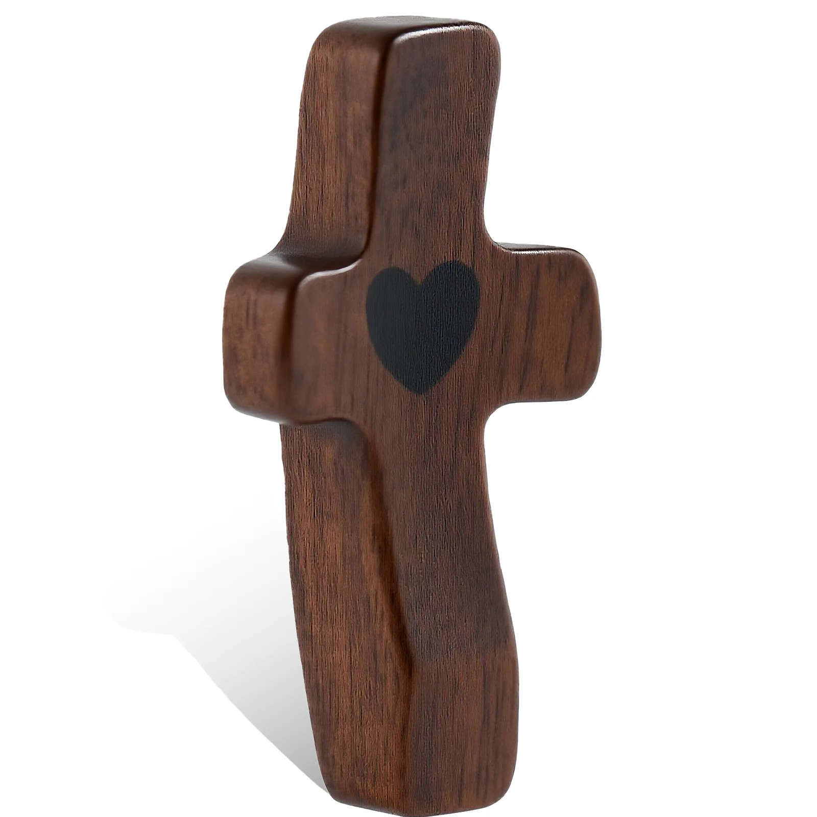 

3/10pcs Cross My Heart Wooden Cross Fidget for Anxiety Relief, Multi-functional Spiritual Symbols for Home In Pocket Emotional