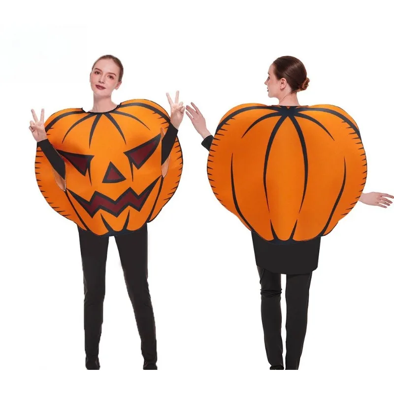 

2026 New Cosplay Costume Cartoon Funny Pumpkin Doll BodySuit Halloween Performance Role Playing Outfits for Adult Women