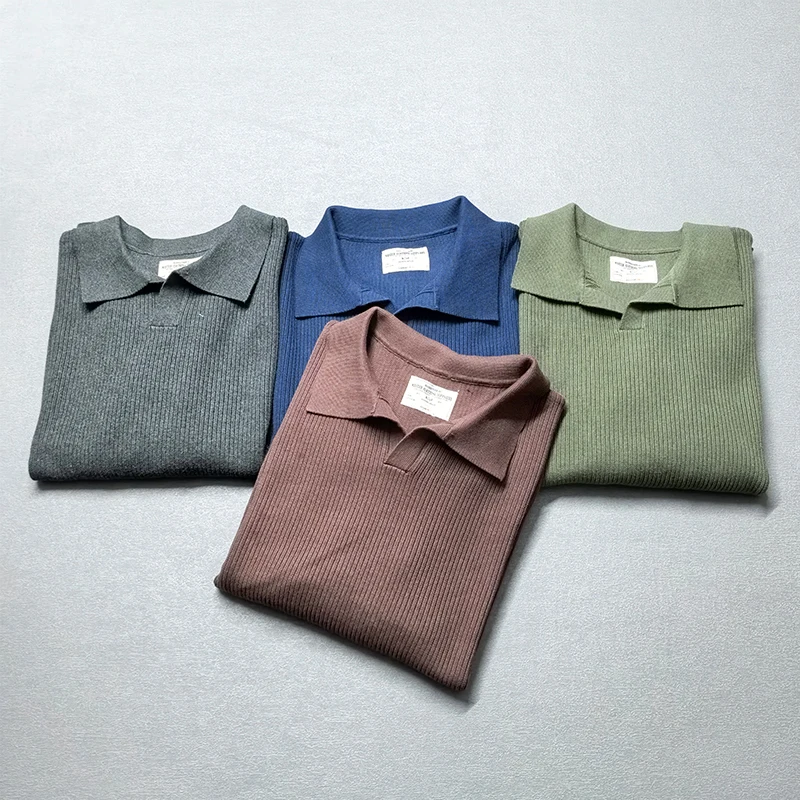 

Утепленный мужской свитер из чистого хлопка с длинным рукавом, вязаный, с воротником-стойкой и плетеным узором, модный зимний вариант