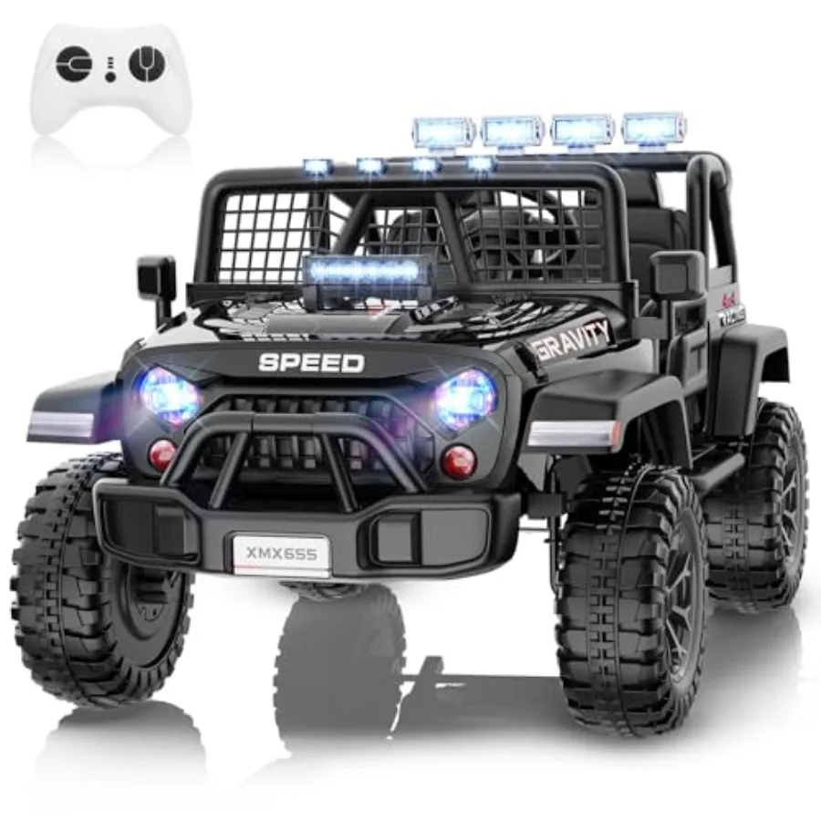 

Hikole 24V 2 Seater Ride on Car XL Electric Car with 20 Wide Seat Remote Control LED Lights Spring Suspension Bluetooth Music B