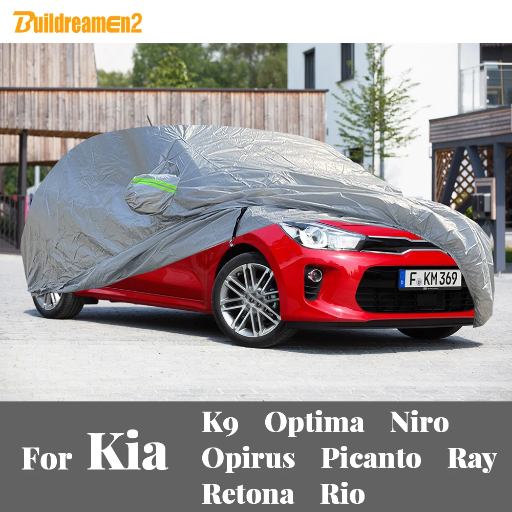 Full Car Cover Outdoor Sun Snow Rain Ice Dust Prevent Cover Windproof For Kia K9 Optima Niro Opirus Picanto Ray Retona Rio