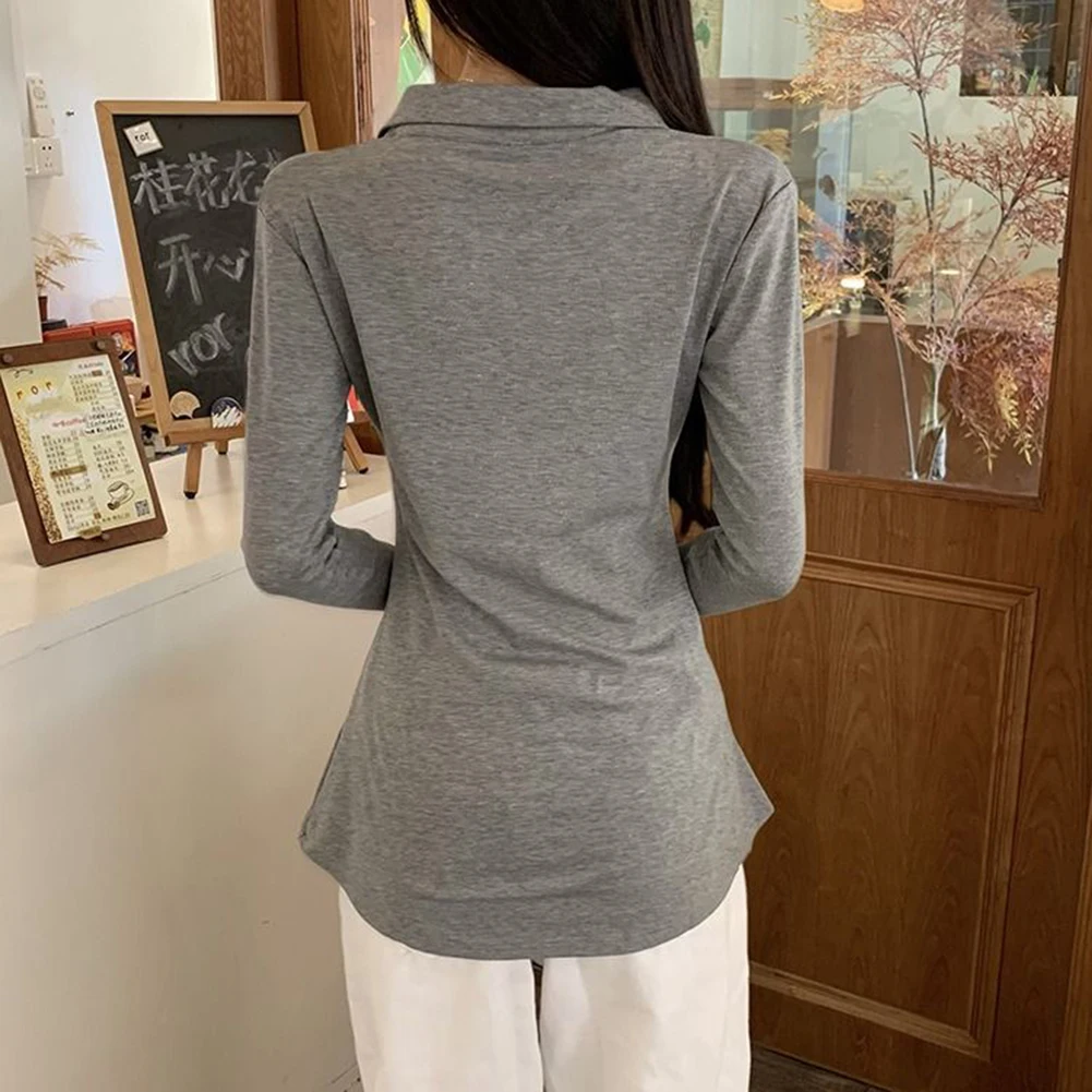 Casual Neck Top 2000S Aesthetic Ideal For Summer Travel Ready Top Slight Stretch Solid Pattern Suitable For All Seasons