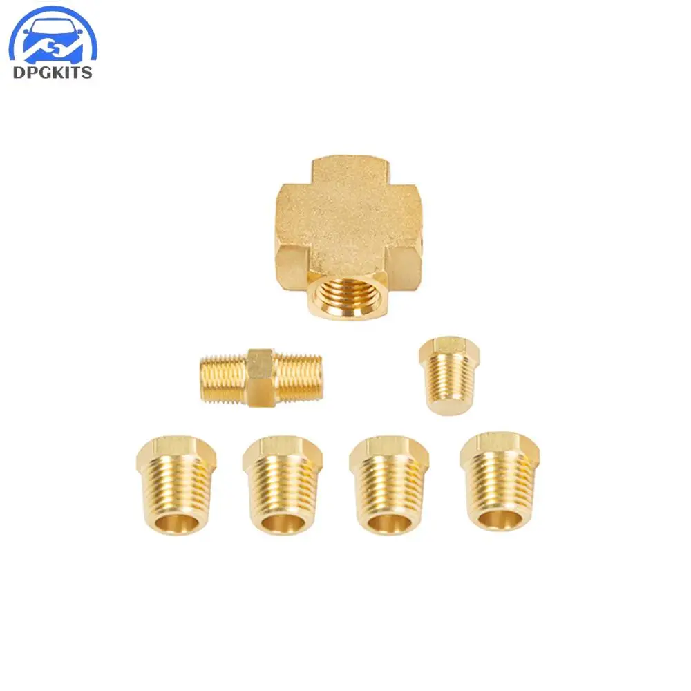 DPGKITS ​1/8 Inch-27 NPT 1/4 Inch-18 NPT Thread Adapter Distributor For Oil Pressure Distributor Sender Oil Temperature Sensor
