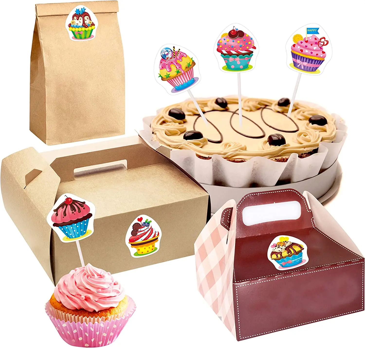 1 Inch Children's Birthday Party Gift Decorations Greeting Card Labels Envelope Seals Label 500pcs Cute Happy Birthday Stickers