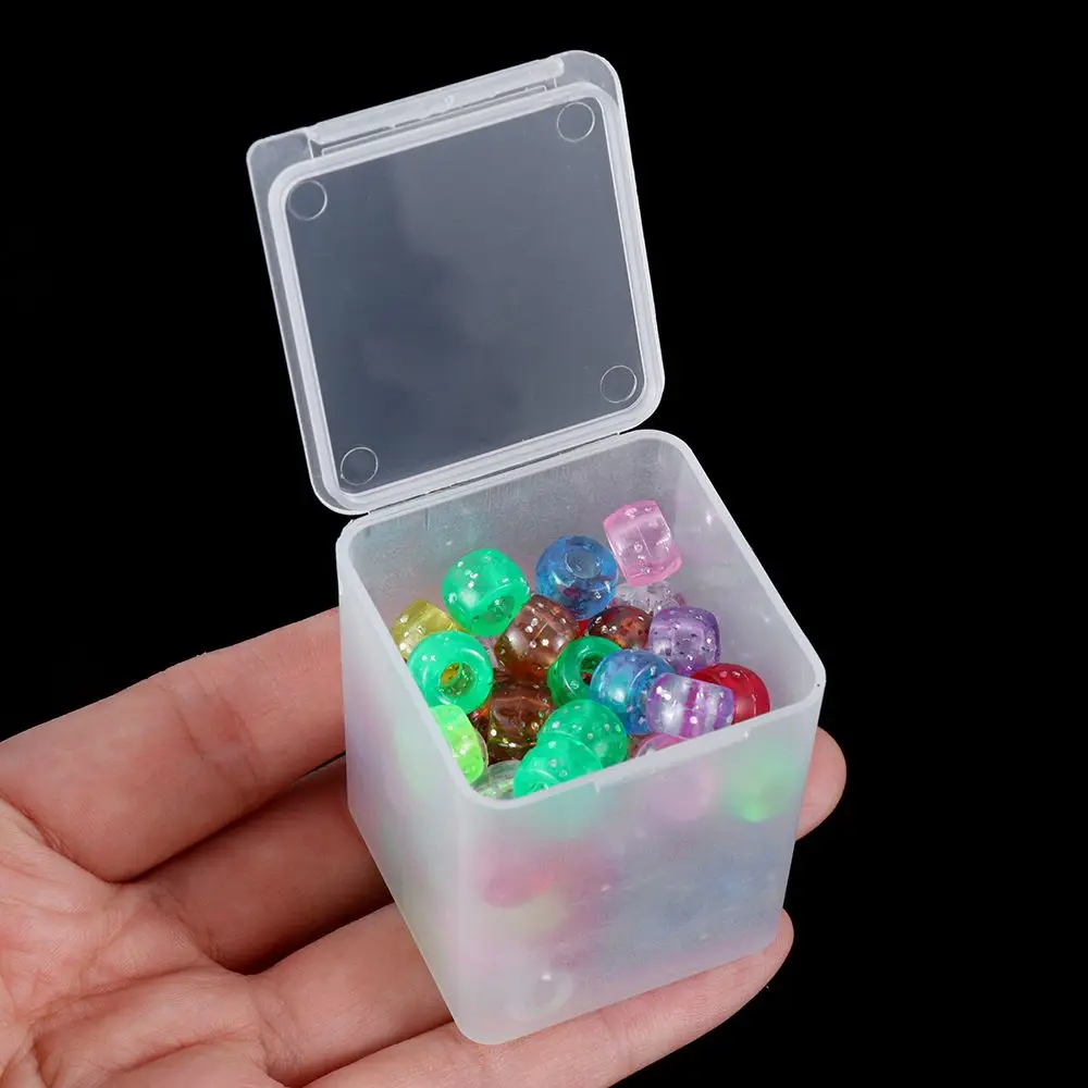 1Pcs Transparent Plastic Beads Storage Box Small Items Crafts Hardware Container Pill Chip Box Jewelry Organizer Case