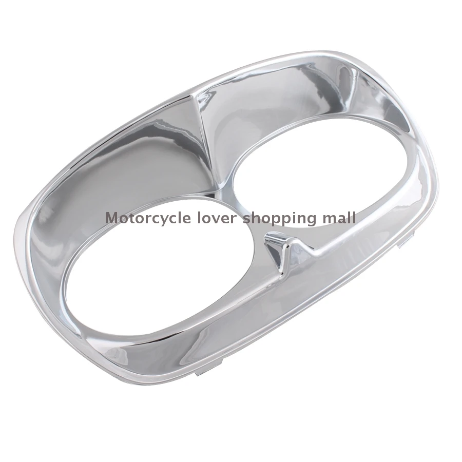 Motorcycle Dual Headlight Fairing Trim Bezel Scowl Headlamp Cover ABS Plastic For Harley Davidson Road Glide 1998-2013
