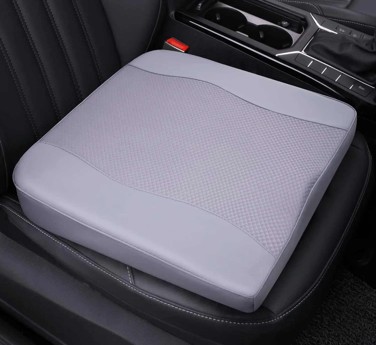 

Memory Foam Car Seat Cushion for Sciatica & Back Pain Relief, Gray - Comfort for Driving, Office, Wheelchair