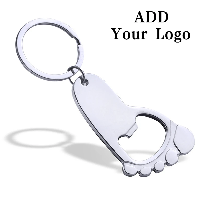 Personalisierter Schlüsselanhänger mit Babyfuß-Form und Flaschenöffner, Gastgeschenk für Babyparty, Taufe, Feier, Souvenir für Gäste – Detail 4