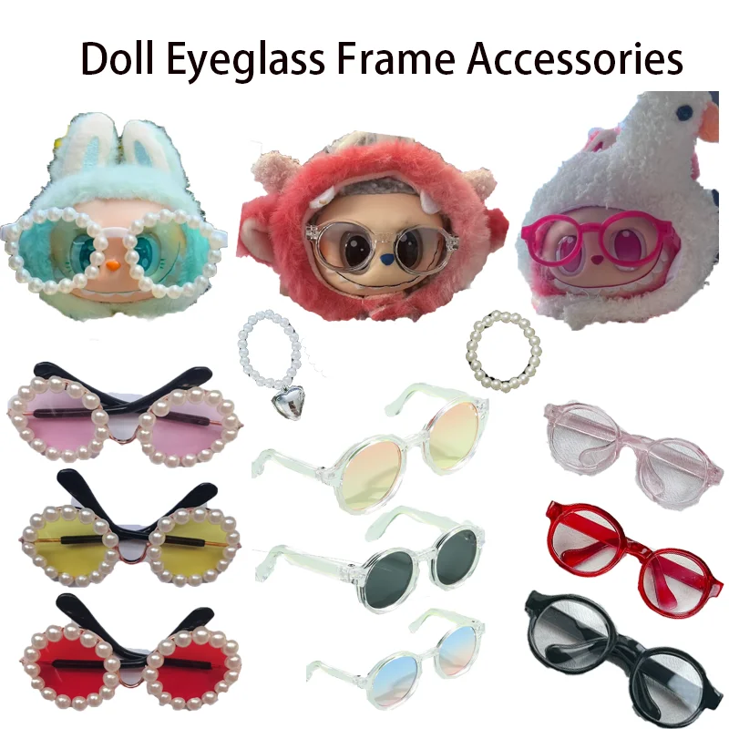 15 17cm Mini Plush Doll'S Clothes Outfit Accessories For Korea Kpop Exo For Labubu Idol Glasses Sunglasses Pearl Necklace Gift