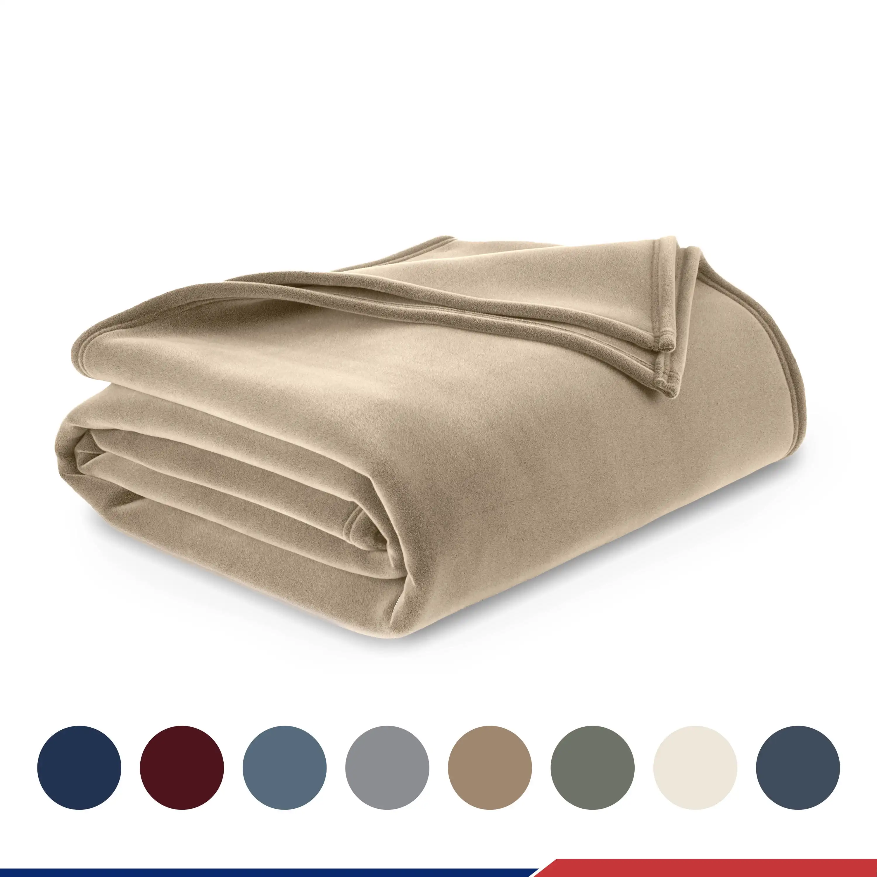 

King Blanket - All-Season, Pet Friendly & Lightweight (90x108), Beige