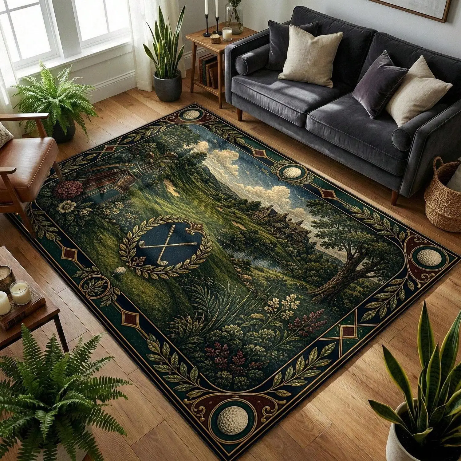 Golf Carpet, Country Club Course Carpet, Golf-Themed Office Decor, and Gifts for Golf Enthusiasts