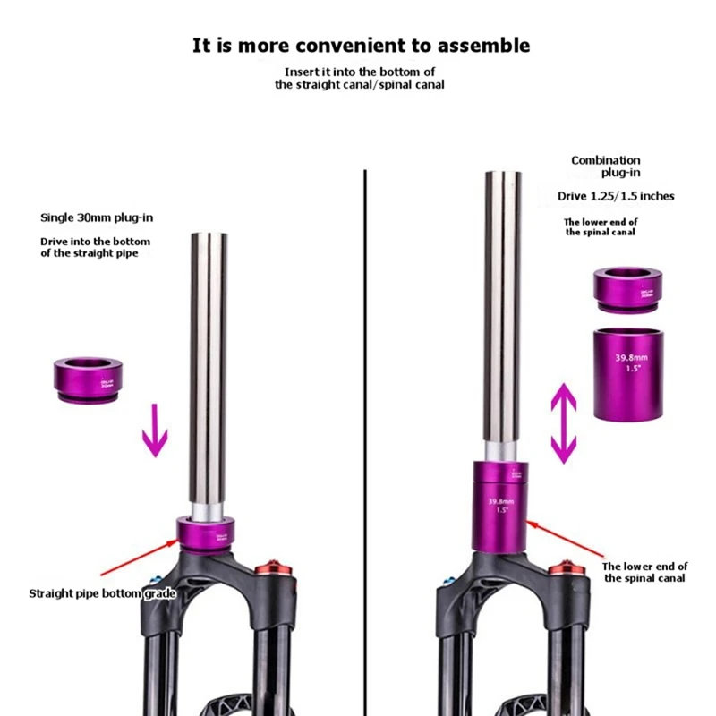 Bike Headset Bottom Race Install Tool Bicycle Fork Lower Cup Press-in Driver for Headset Bearing Installation Repair [ee-Fli]