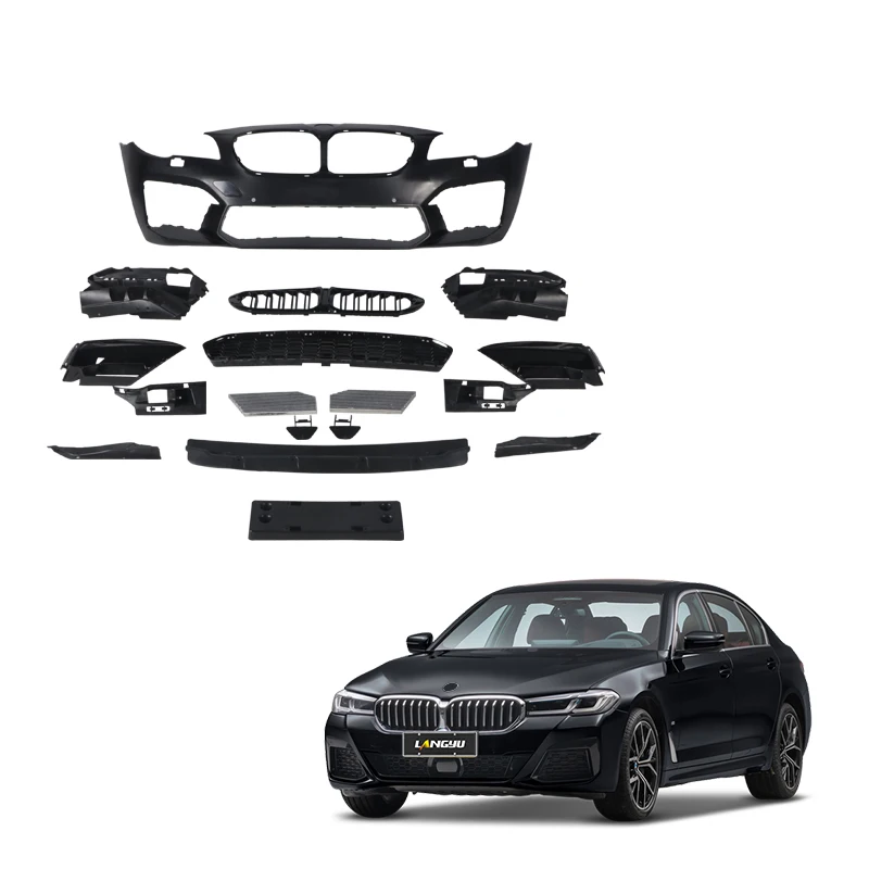 

Auto Modification Accessories 5 Series Upgraed M5 Style Front Bumper Assembly PP Plastic Bumper Kits For bmws F10 Body Kit