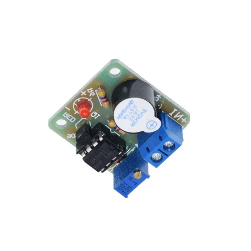 Accumulator Sound Light Alarm Board Buzzer 12V LM358 Prevent Over Discharge Controller Module Without Overvoltage Protection