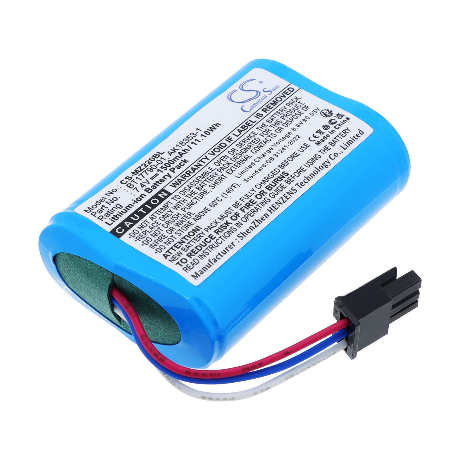 Replacement 7.4V 1500mAh Portable Printer Battery BT17790-2 BT17790-1 AK18353-1 for Zebra IMZ320 MZ220 MZ320 MZ420L