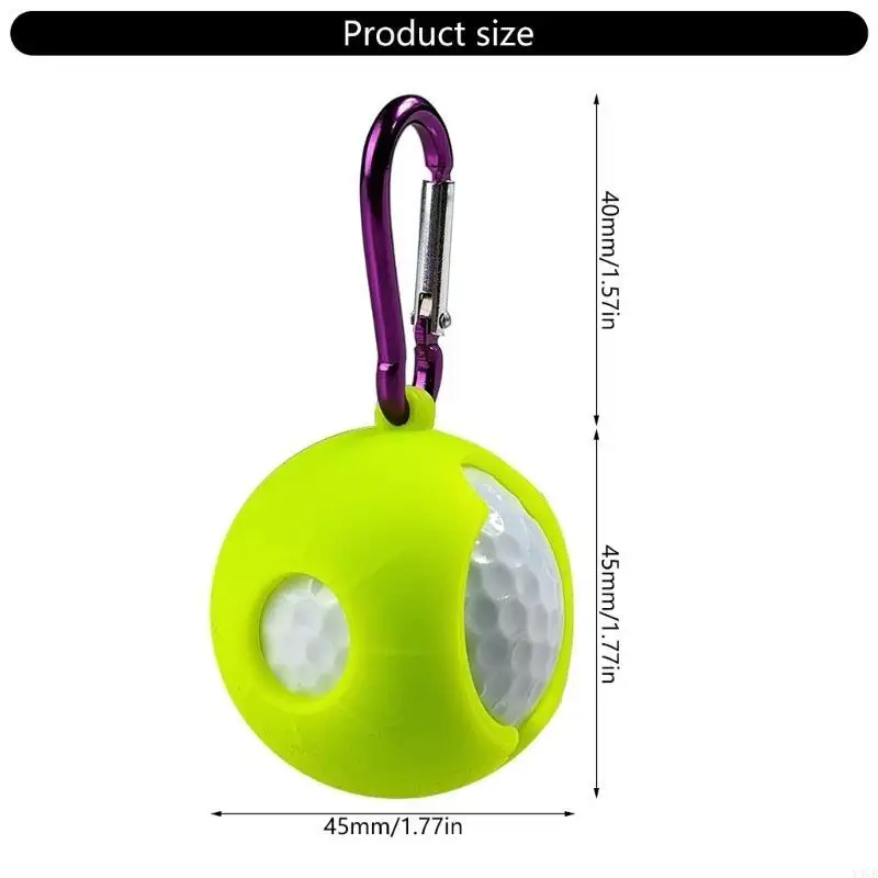 Golf Silicone Ball Cover - Eco-Friendly Golf Ball Protector, Single Golf Ball Clip Cover Eco-friendly Golf Ball Cover Buckle