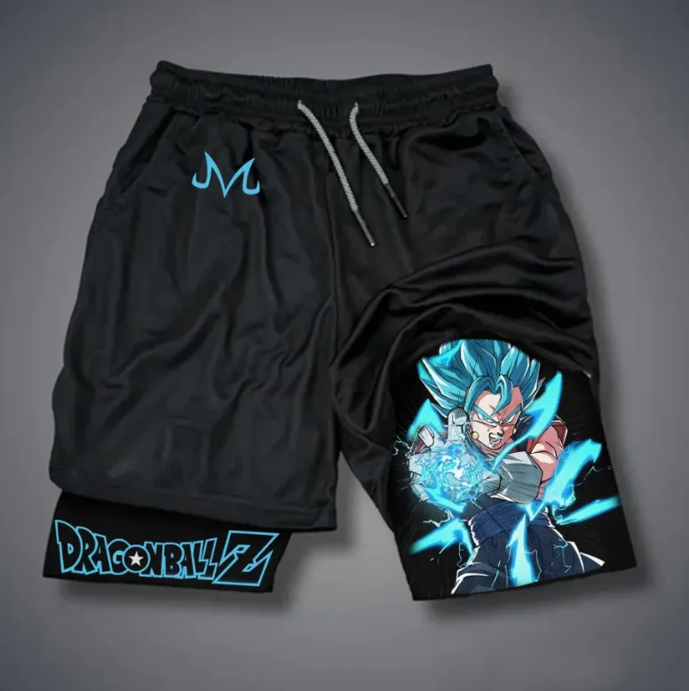 Pantaloncini Super Autorizzati Dragon Ball, pantaloni da spiaggia traspiranti ad asciugatura rapida anime, palestra in stile hip-hop retrò Y2K