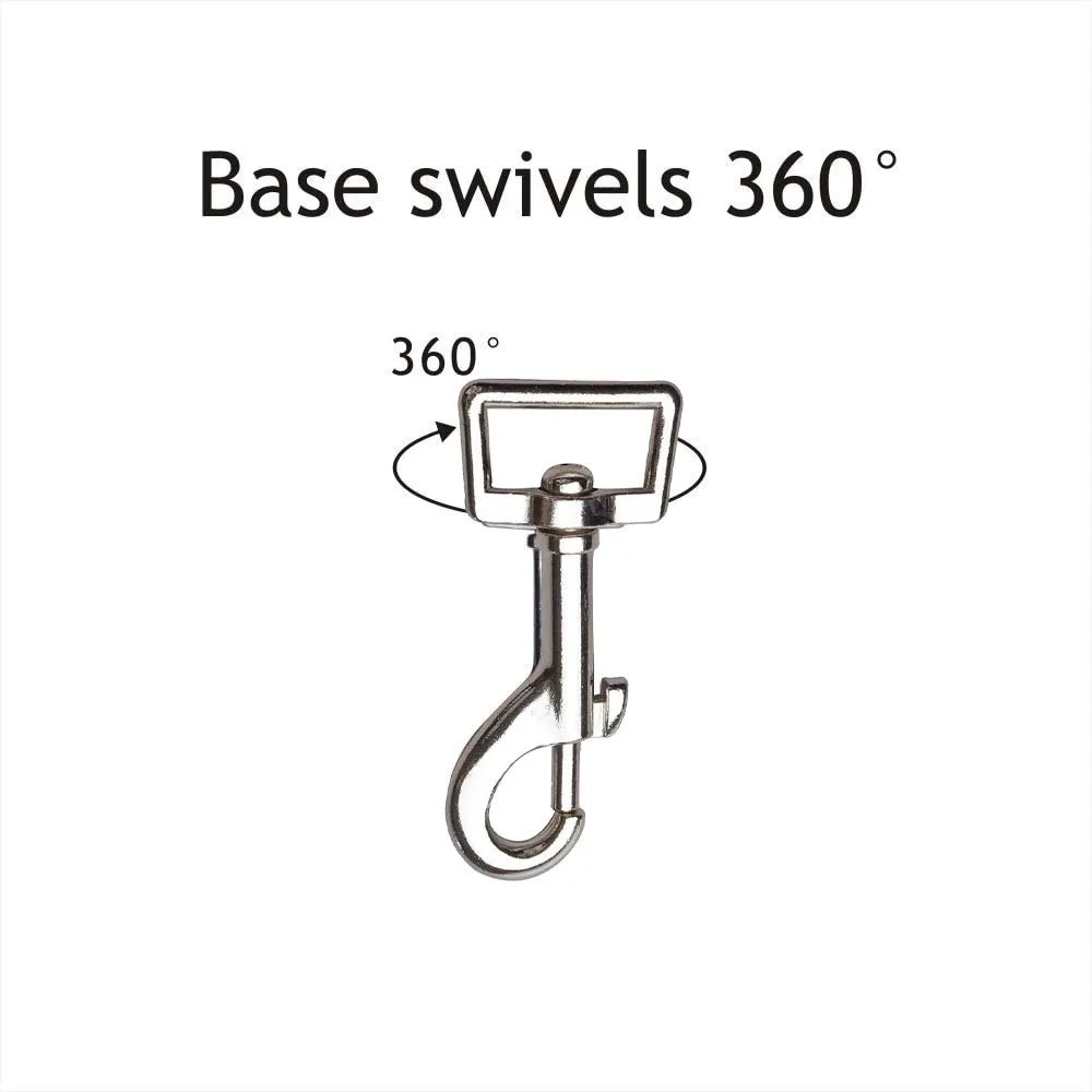 18 Stück Elegante Rotierende Federhaken, Hundeleinen-Clips mit Federschalter und Auslöseklammer - Drehbare Karabinerhaken für Haustierleine – Detail 7
