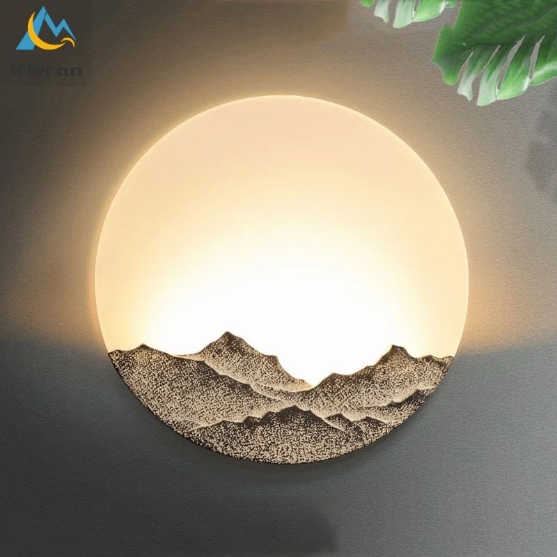 Modern Simple Moon Led Wall Lamp Bedroom Study Restaurant Hotel Bedside Wall Lights Living Room Decoration Iron Art Wall Lamps