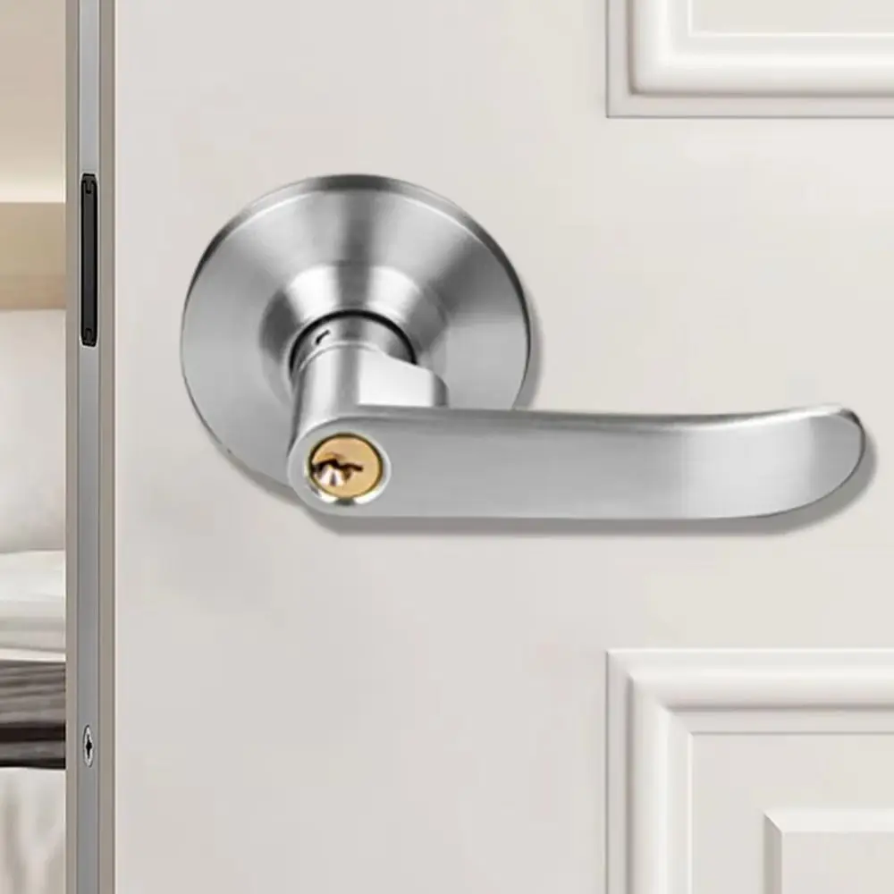 1Set New Three-Pole Spherical Knob Lock Entry Sliding Aluminum Alloy Door Handle Lock 25-45mm with 3 Keys Keyed Locks
