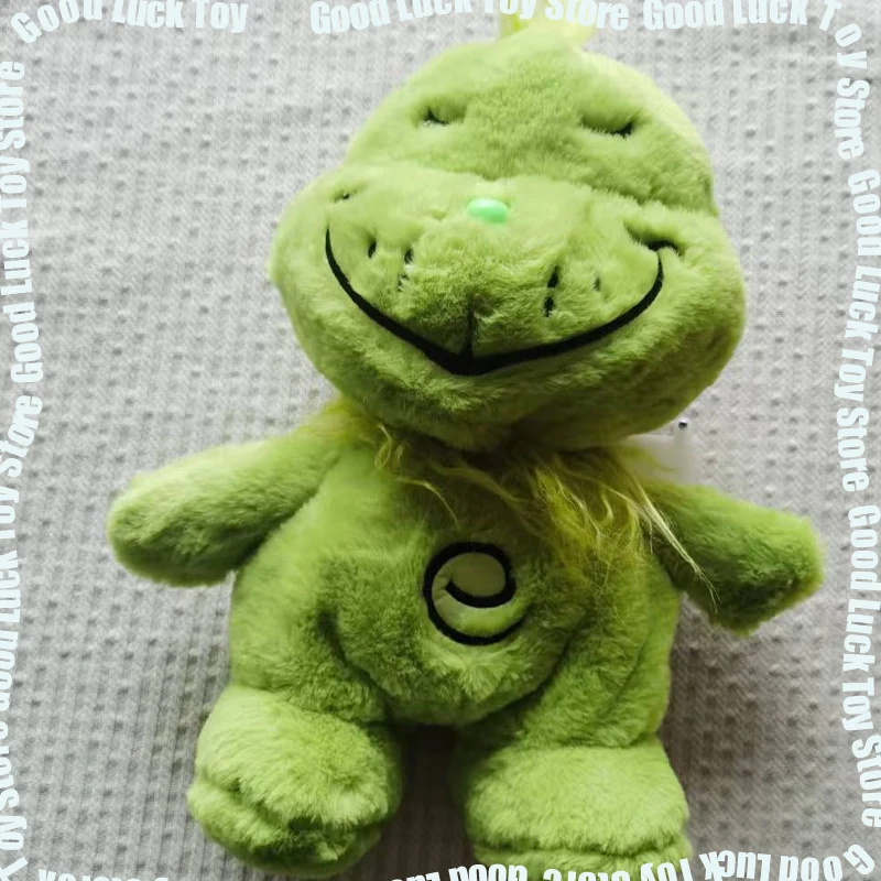 

Новая зеленая лохматая аниме плюшевая игрушка, дыхательная кукла-компаньон, светящийся живот, чучело животных, периферийные устройства, милый праздничный подарок для друзей