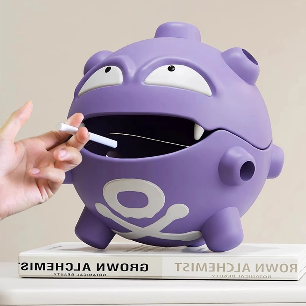 

Cute Koffing Mosquito Coil Tray Decoration Anime Gastly Incense Holders Figure Weezing Mosquito Coils Box Desktop Car Toys Gift