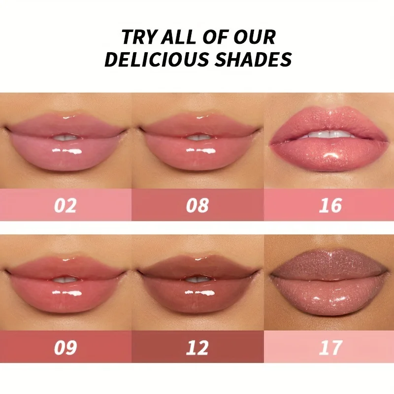 6 Color Matte Liquid Pearl Lip Gloss Waterproof Transfer Proof Non Sticky Formula Long Lasting Shine for All Day Wear Comfort