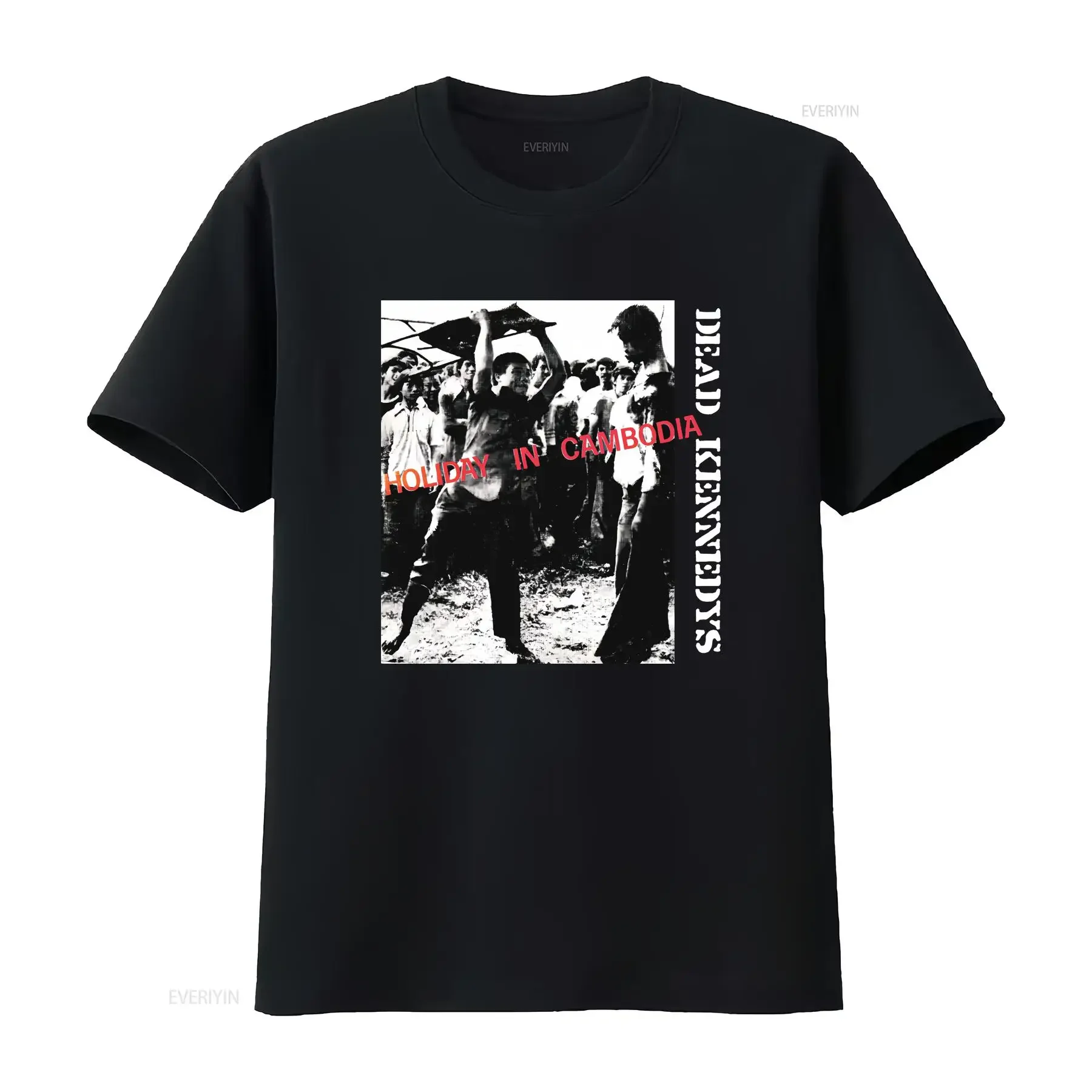 Dead Kennedys Holiday In Cambodia T Shirt OFFICIAL vintage Washed Top For Everyday Wear Breathable Stretched Unisex Slightly