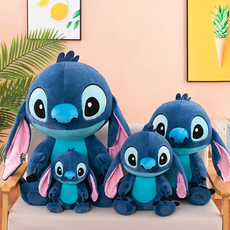 30/60cm Disney Lilo and Stitch Plush Toys Standing Posture Kawaii Pixar Anime Plushie Stich Dolls Soft Stuffed Gift for Children