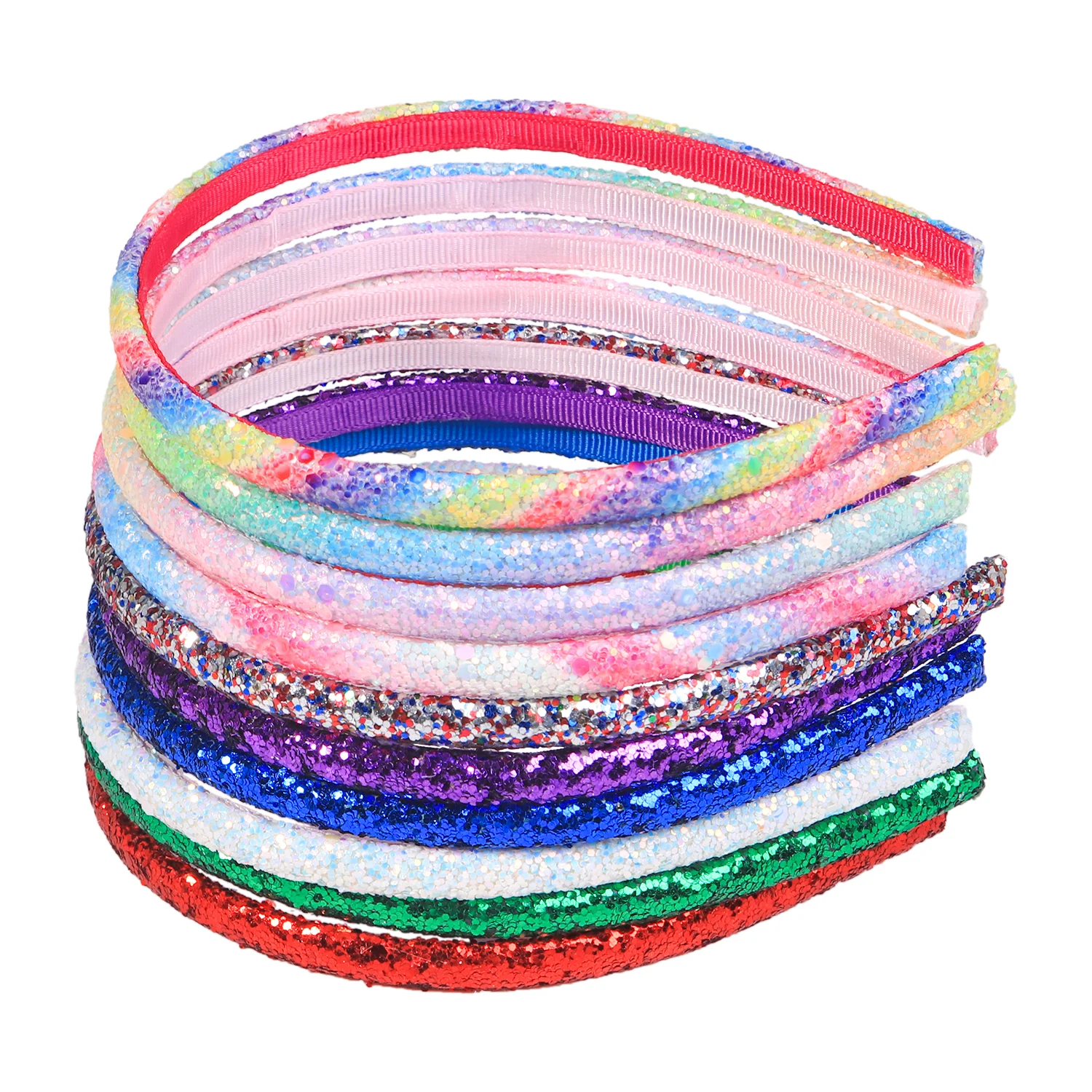 1PC Cute Girls Headbands Glitter Sparkly Hairbands Rainbow Headbands for Kids Children Hair Accessories