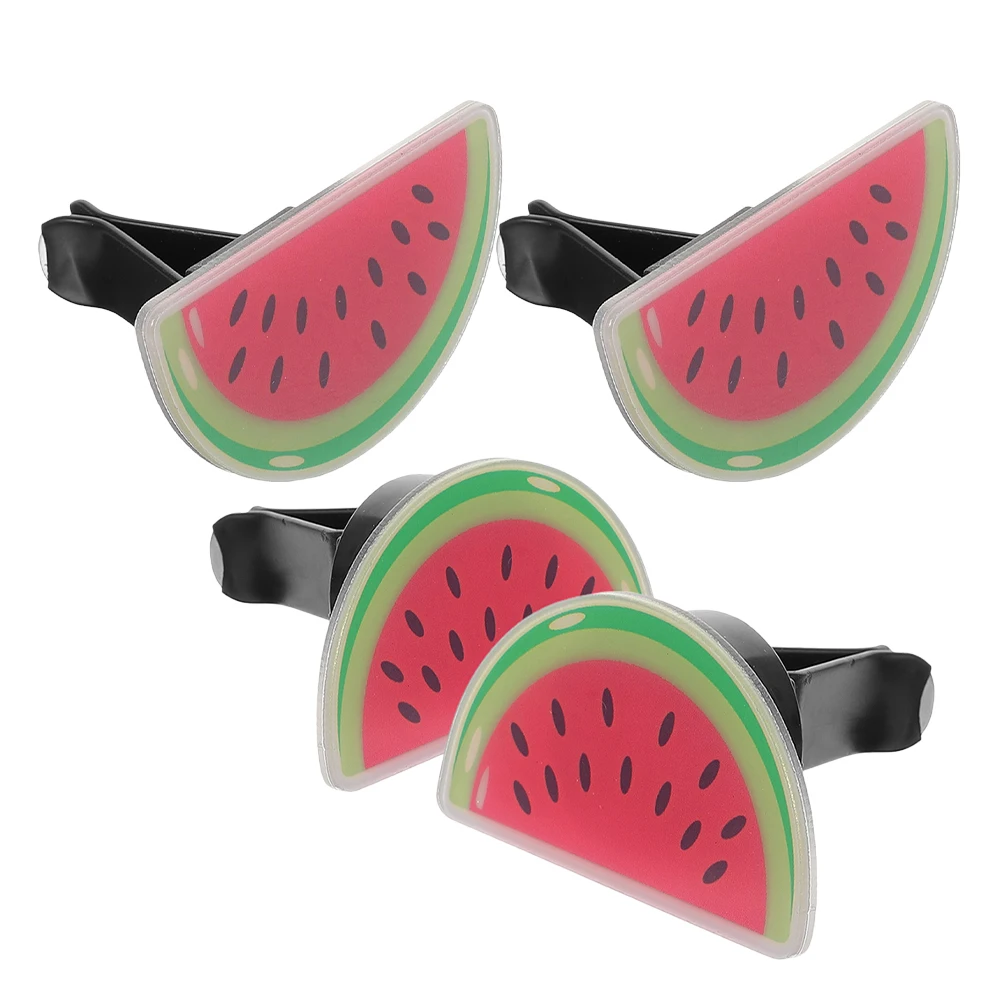 

4pcs Perfume Freshener Conditioning Acrylic Diffuser Fragrance Aroma Watermelon Aroma Air Conditioner Clip Freshener Clip Car