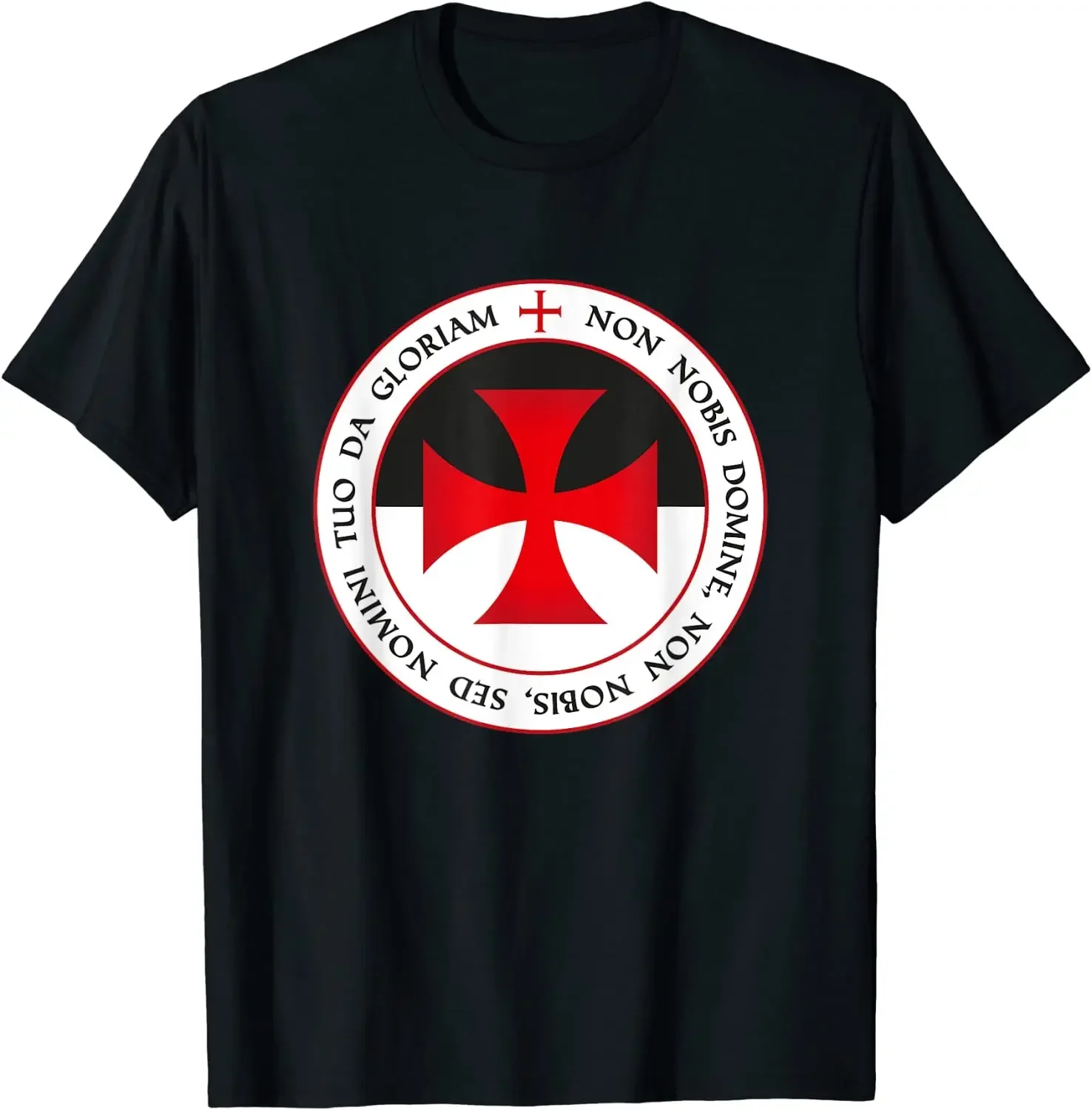 

Knights Templar Cross Christian Crusader Motto T-Shirt 100% Cotton O-Neck Summer Short Sleeve Casual Mens T-shirt Size S-3XL