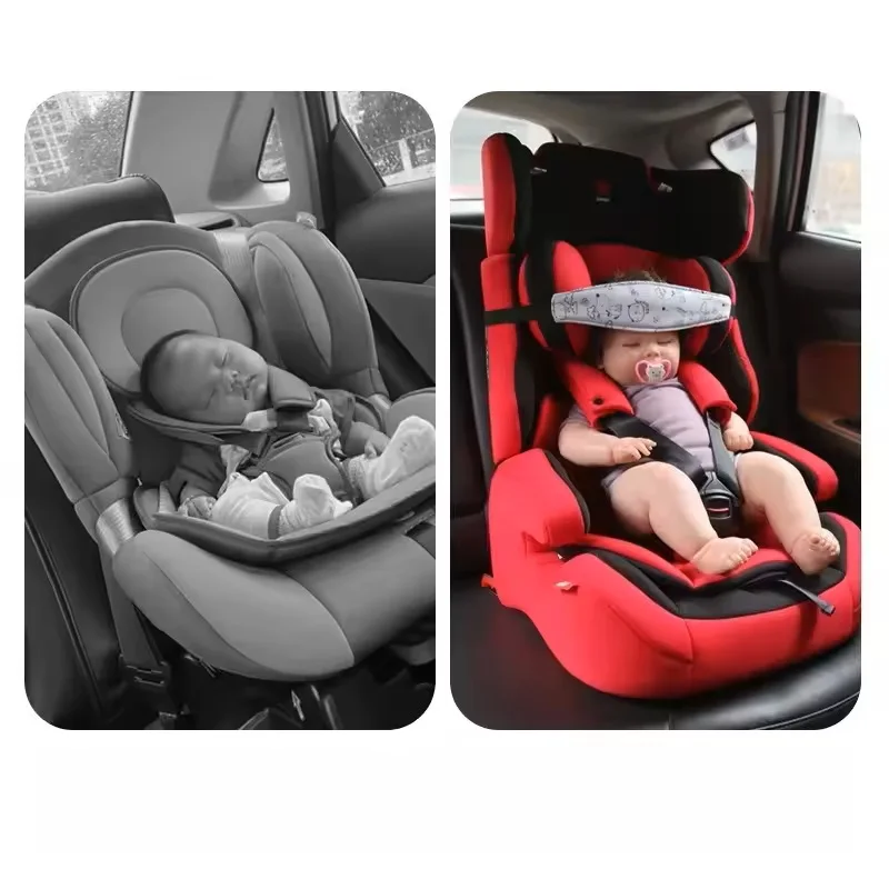 Soporte para la cabeza del asiento de coche para bebés, cinturón de seguridad ajustable para niños y niñas, posicionador para facilitar el sueño, almohada de seguridad para bebés, protector para la cabeza de los bebés.