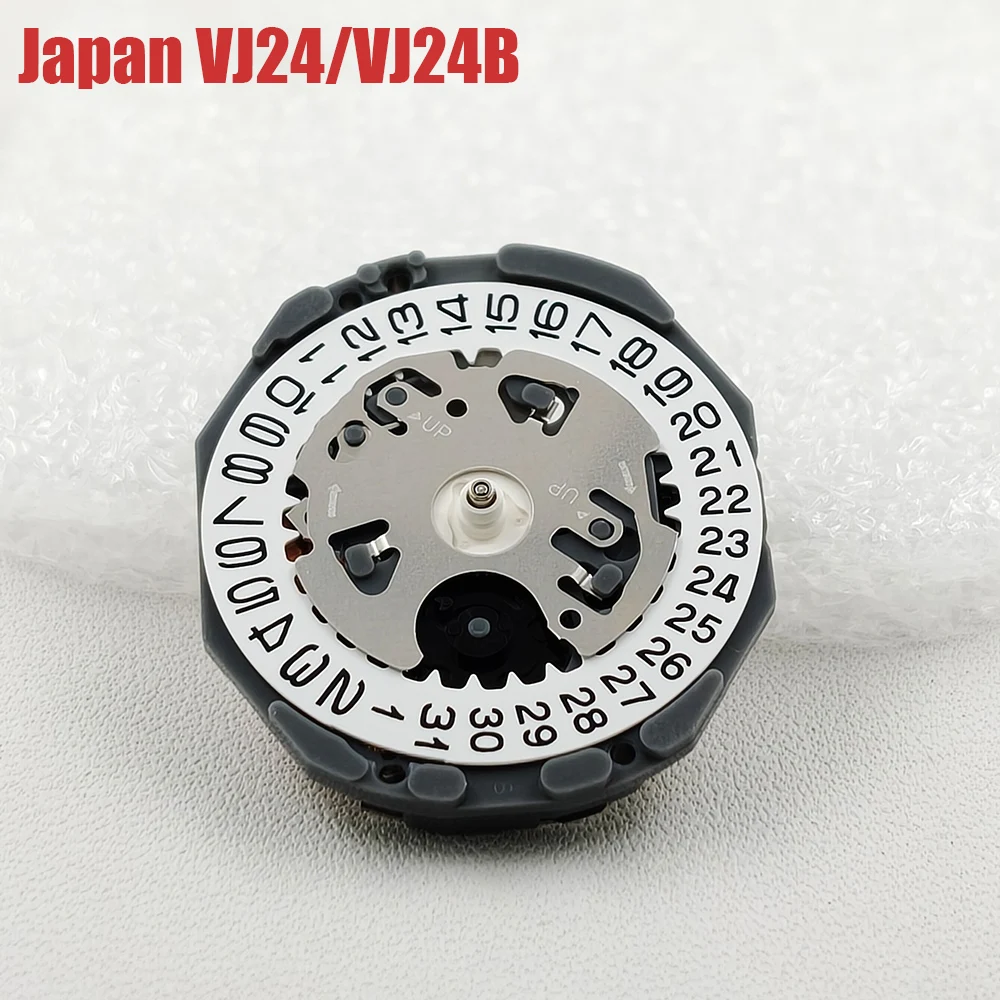 Japanisches Original VJ24 VJ24B Quarz-Uhrwerk Batteriebetriebener Mechanismus Ohne Juwelen VJ24-3H Brandneue Uhrwerksteile – Detail 1